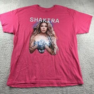 Shakira Tour Shirt Mens XL Pink Las Mujeres Ya No Lloran World Tour‎